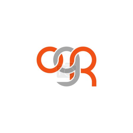 Téléchargez les illustrations : Lettres OGR Monogram logo design - en licence libre de droit