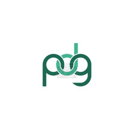 Ilustración de Letras PDG Monogram logo design - Imagen libre de derechos