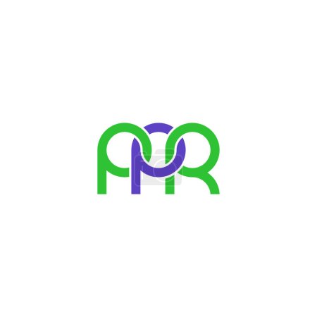 Illustration for Letters PPR Monogram logo design - Royalty Free Image