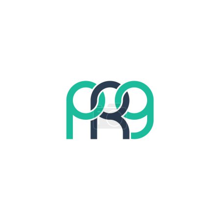 Ilustración de Letras PRG Monogram logo design - Imagen libre de derechos