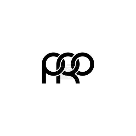 Illustration for Letters PRO Monogram logo design - Royalty Free Image
