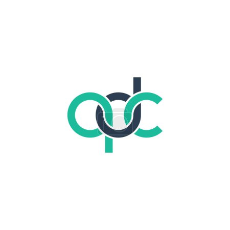Ilustración de Cartas QDC Diseño del logotipo del monograma - Imagen libre de derechos