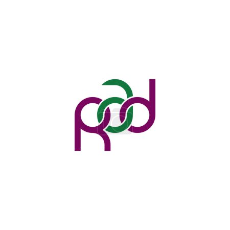 Illustration for Letters RAD Monogram logo design - Royalty Free Image