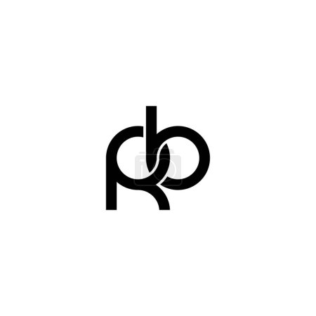 Ilustración de Letras RB Monogram logo design - Imagen libre de derechos