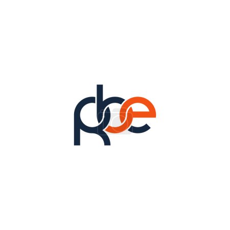 Ilustración de Letras RBE Monogram logo design - Imagen libre de derechos