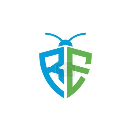 Buchstaben RE Pest Control Logo