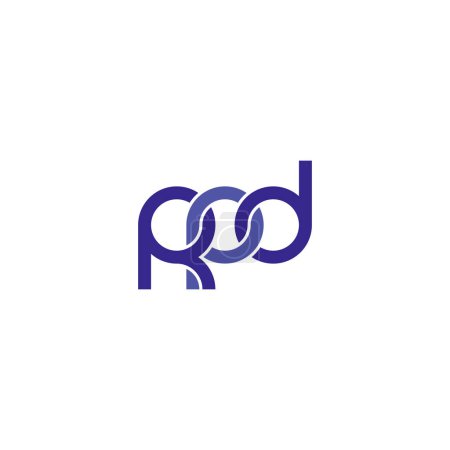 Illustration for Letters RPD Monogram logo design - Royalty Free Image