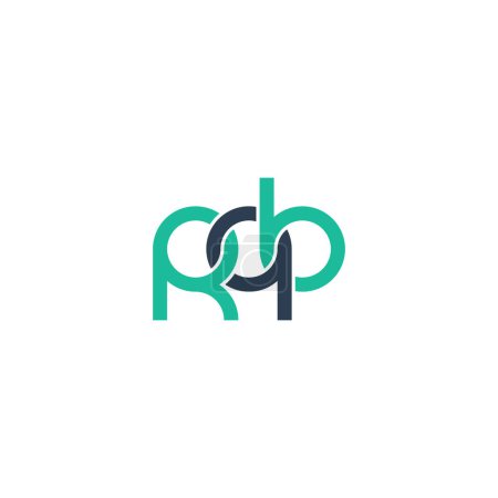 Ilustración de Cartas RQB Diseño del logotipo del monograma - Imagen libre de derechos