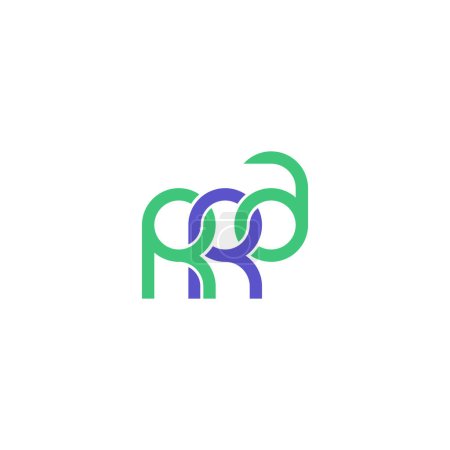 Illustration for Letters RRA Monogram logo design - Royalty Free Image