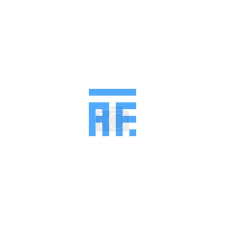 Illustration for Letters TAF AFT Square Logo Minimal Simple Modern - Royalty Free Image
