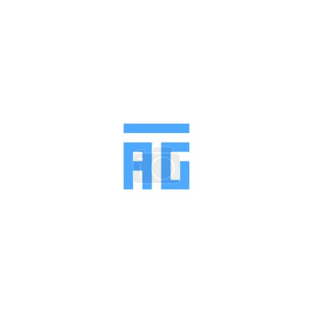 Illustration for Letters TAG AGT Square Logo Minimal Simple Modern - Royalty Free Image