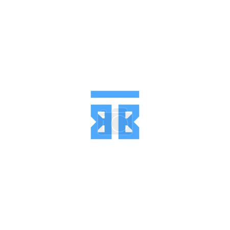 Illustration for Letters TBB BBT Square Logo Minimal Simple Modern - Royalty Free Image