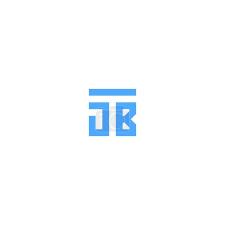 Téléchargez les illustrations : Lettres TJB JBT Square Logo Minimal Simple Moderne - en licence libre de droit