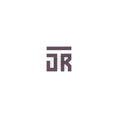 Téléchargez les illustrations : Lettres TJR JRT Square Logo Minimal Simple - en licence libre de droit