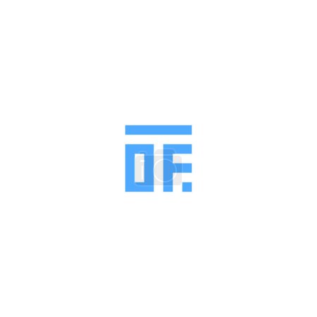 Illustration for Letters TOF OFT Square Logo Minimal Simple Modern - Royalty Free Image