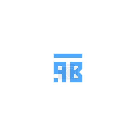 Illustration for Letters TQB QBT Square Logo Minimal Simple Modern - Royalty Free Image