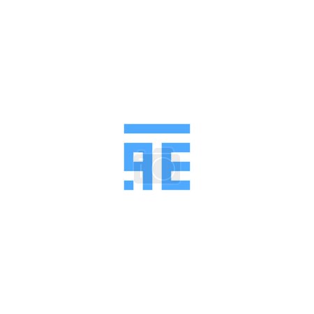 Illustration for Letters TQE QET Square Logo Minimal Simple Modern - Royalty Free Image