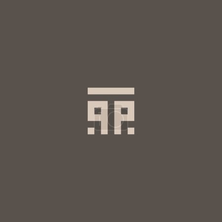 Illustration for Letters TQP QPT Square Logo Minimal Simple - Royalty Free Image