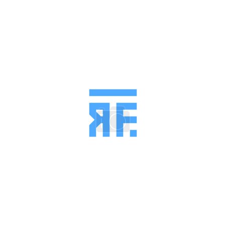 Illustration for Letters TRF RFT Square Logo Minimal Simple Modern - Royalty Free Image
