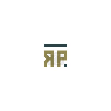 Illustration for Letters TRP RPT Square Logo Minimal Simple - Royalty Free Image