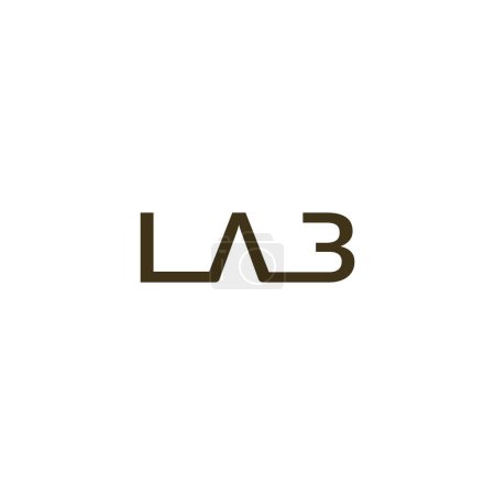Illustration for Luxurious letters LAB logotype design vector - Royalty Free Image