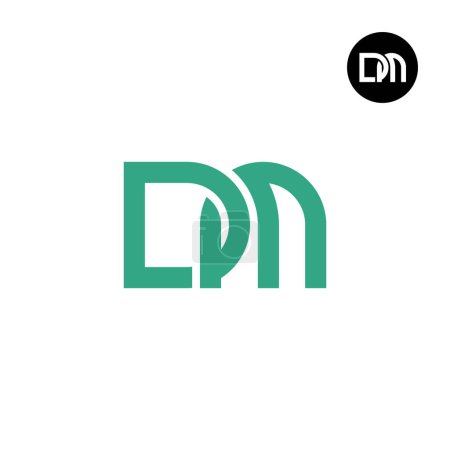 Ilustración de Letra DM Monograma Diseño de Logo - Imagen libre de derechos