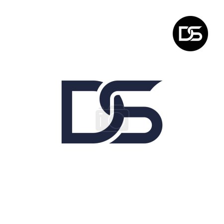 Illustration for Letter DS Monogram Logo Design - Royalty Free Image