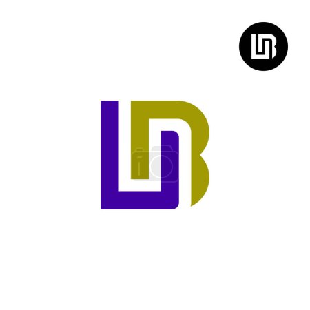 Ilustración de Letra UB Monograma Diseño de Logo - Imagen libre de derechos
