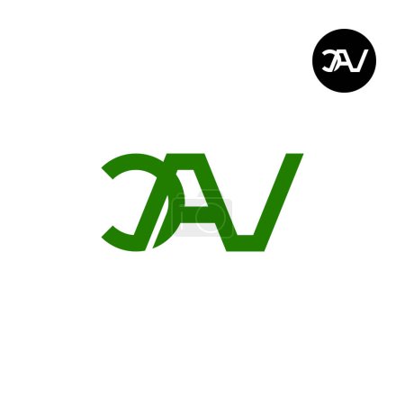 Ilustración de Letra CAV Monograma Logo Design - Imagen libre de derechos