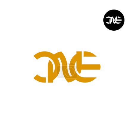 Téléchargez les illustrations : Lettre CNE Monogramme Logo Design - en licence libre de droit