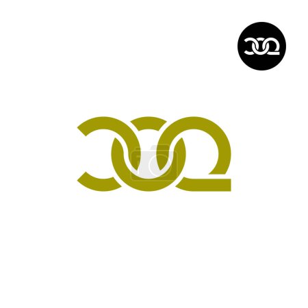 Illustration for Letter COQ Monogram Logo Design - Royalty Free Image