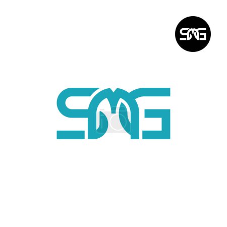 Ilustración de Letra SMG Monogram Logo Design - Imagen libre de derechos