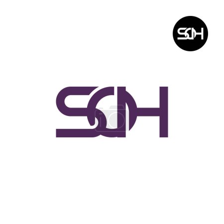Illustration for Letter SOH Monogram Logo Design - Royalty Free Image