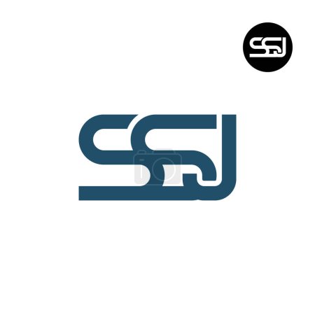Téléchargez les illustrations : Lettre SSJ Monogram Logo Design - en licence libre de droit