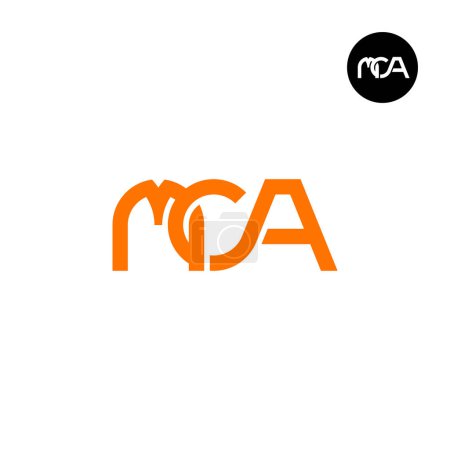 Ilustración de Letra MCA Monograma Logo Design - Imagen libre de derechos