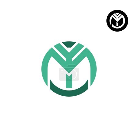 Téléchargez les illustrations : Lettre MY YM Circle Bold logo design - en licence libre de droit