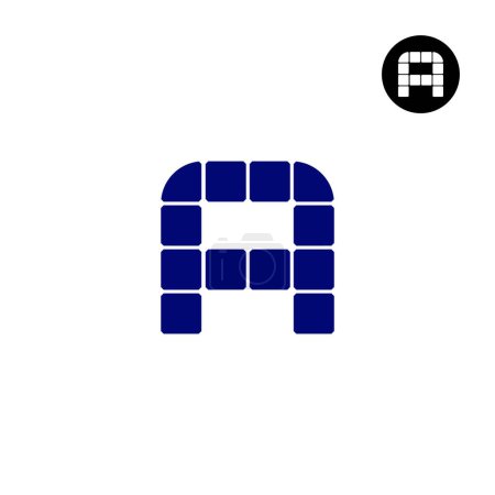 Illustration for Letter A Solar panel logo design - Royalty Free Image