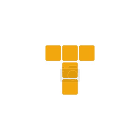 Illustration for Letter T Solar panel logo design - Royalty Free Image