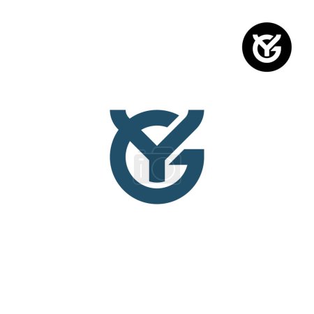 Buchstabe GY YG Monogramm Logo Design Simple