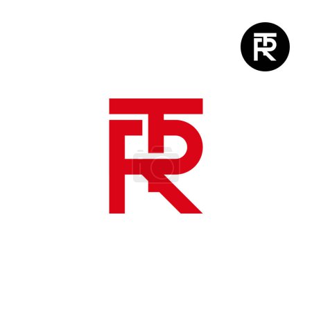 Ilustración de Carta TR RT monograma Logo Diseño simple - Imagen libre de derechos