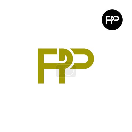 Illustration for Letter PP Monogram Logo Design - Royalty Free Image