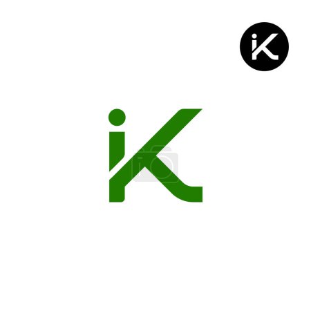 Ilustración de Letra IK KI Monograma Logo Design - Imagen libre de derechos