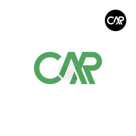 Ilustración de Carta CAR Monograma Logo Diseño - Imagen libre de derechos