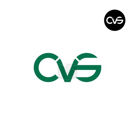 Ilustración de Diseño del logotipo de la letra CVS Monogram - Imagen libre de derechos