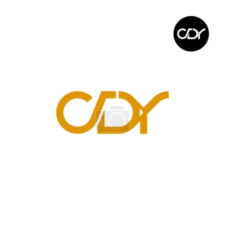 Ilustración de Carta CDY Monograma Diseño de Logo - Imagen libre de derechos