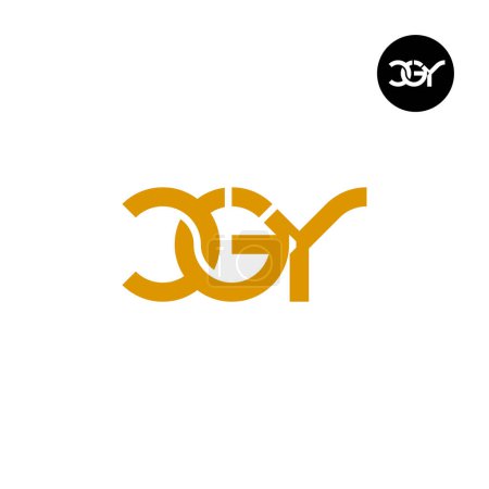 Illustration for Letter CGY Monogram Logo Design - Royalty Free Image