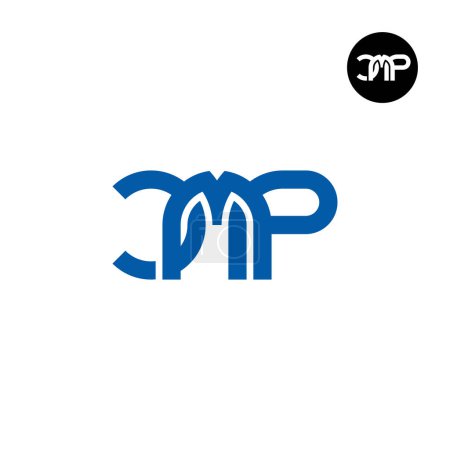 Ilustración de Carta CMP Monograma Logo Diseño - Imagen libre de derechos
