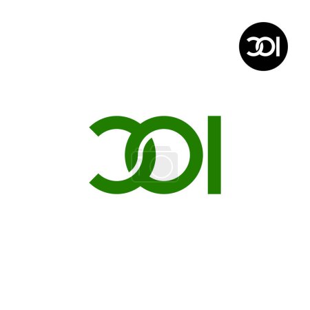 Ilustración de Carta COI Monograma Logo Diseño - Imagen libre de derechos