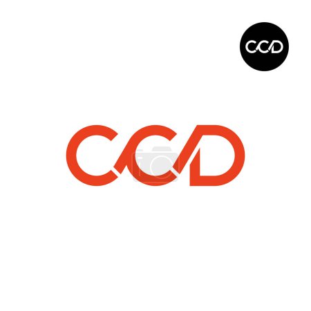 Ilustración de Diseño del logotipo del monograma de la letra CCD - Imagen libre de derechos