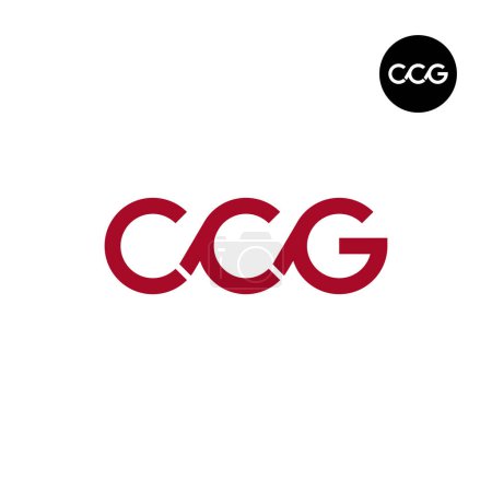 Ilustración de Carta CCG Monograma Logo Diseño - Imagen libre de derechos